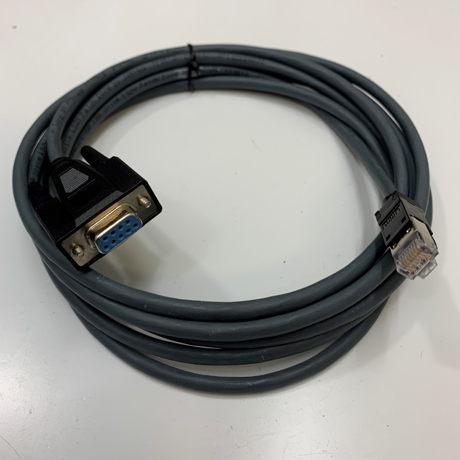 Cáp Điều Khiển Data Programing Cable RS-232C DB9 Female to RJ45 8 Pin 10Ft Dài 3M