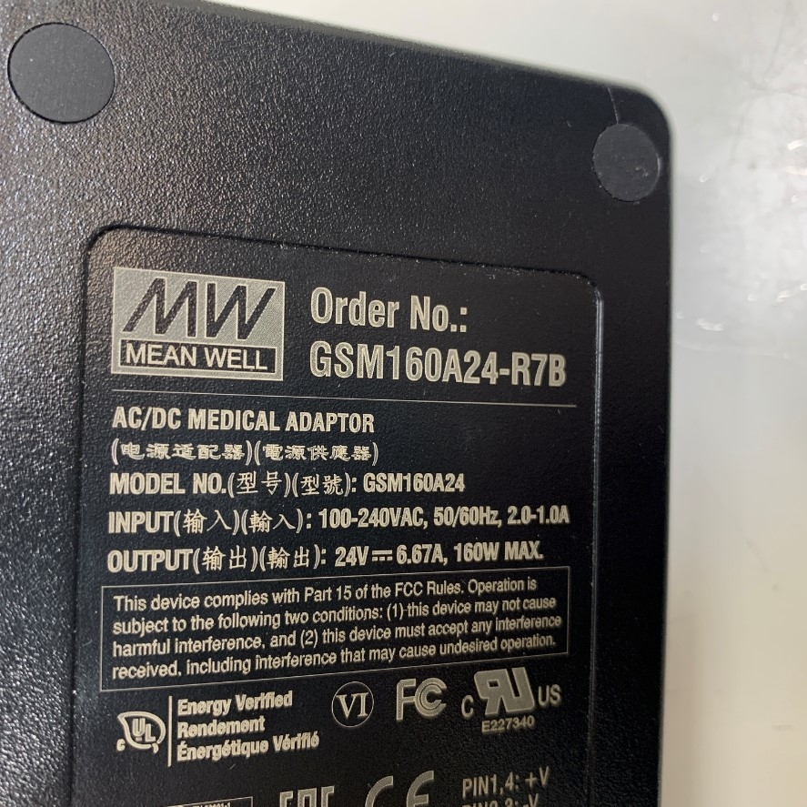 Adapter 24V 6.67A 160W Mean Well Connector Size XLR 3-Pin Female NC3FX OEM Medical BPM150S24F06 For NDS Radiance Surgical Display Monitor Power Supply
