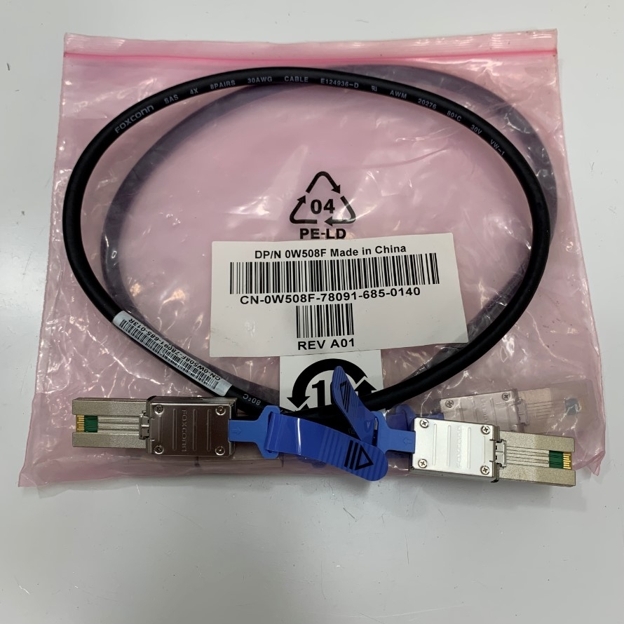 Cáp Dell Part 0W508F Dài 0.6M 3ft Mini SAS SFF-8088 to Mini SAS SFF-8088 Cable FOXCONN Data Server Raid