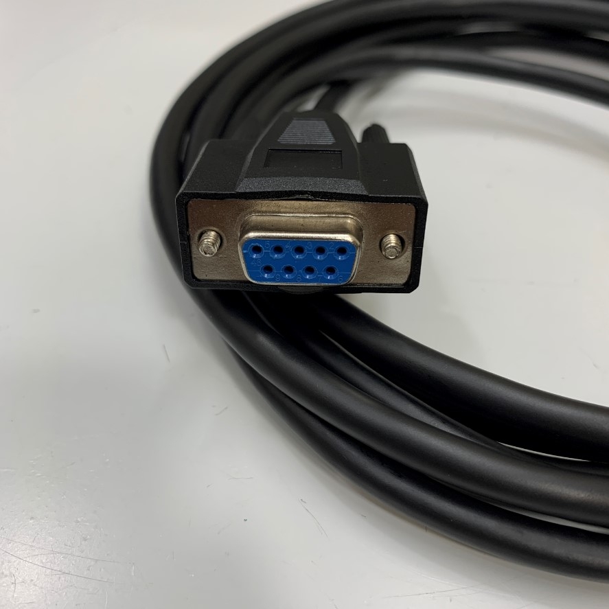 Cáp RS-232C Serial Communication Data DB9 Female to DB9 Female Null Modem Crossover Cable 3M Shielded Cable with 28AWG Color Black For Số Hóa Dữ Liệu RS232 Thiết Bị Công Nghiệp, Y Tế