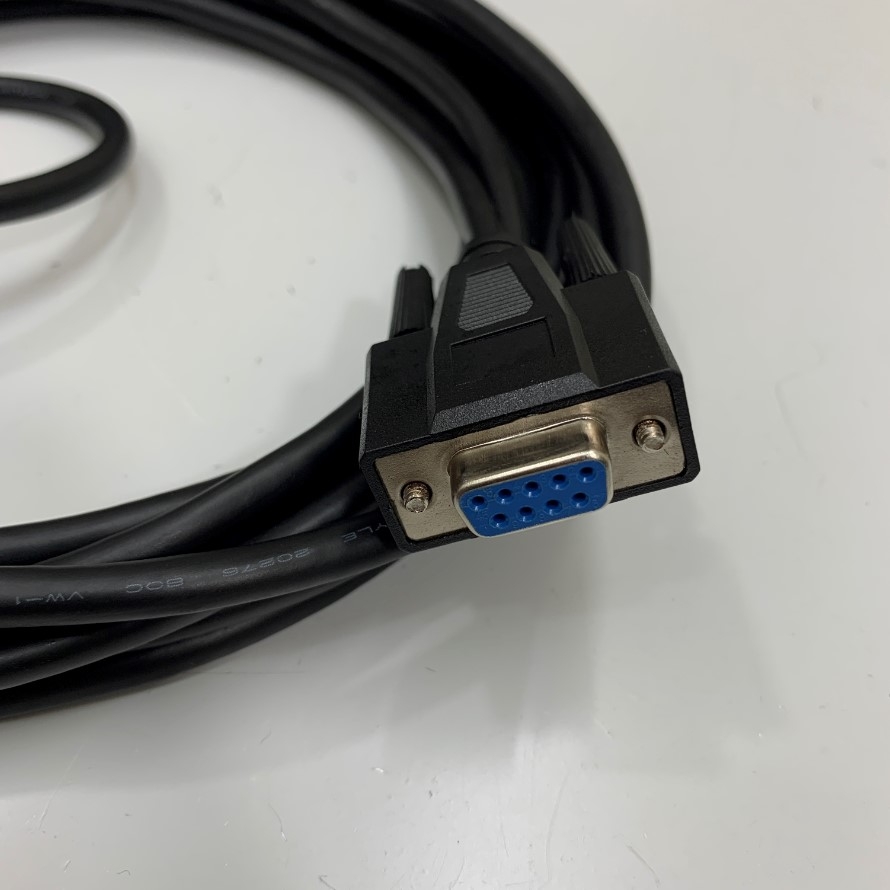 Cáp Số Hóa Dữ Liệu RS-232C Dài 5M 17ft DB9 RS232 Serial Null Modem Cable Female to Female Shielded Cable with 28AWG Color Black For Thiết Bị Công Nghiệp, Y Tế And Computer