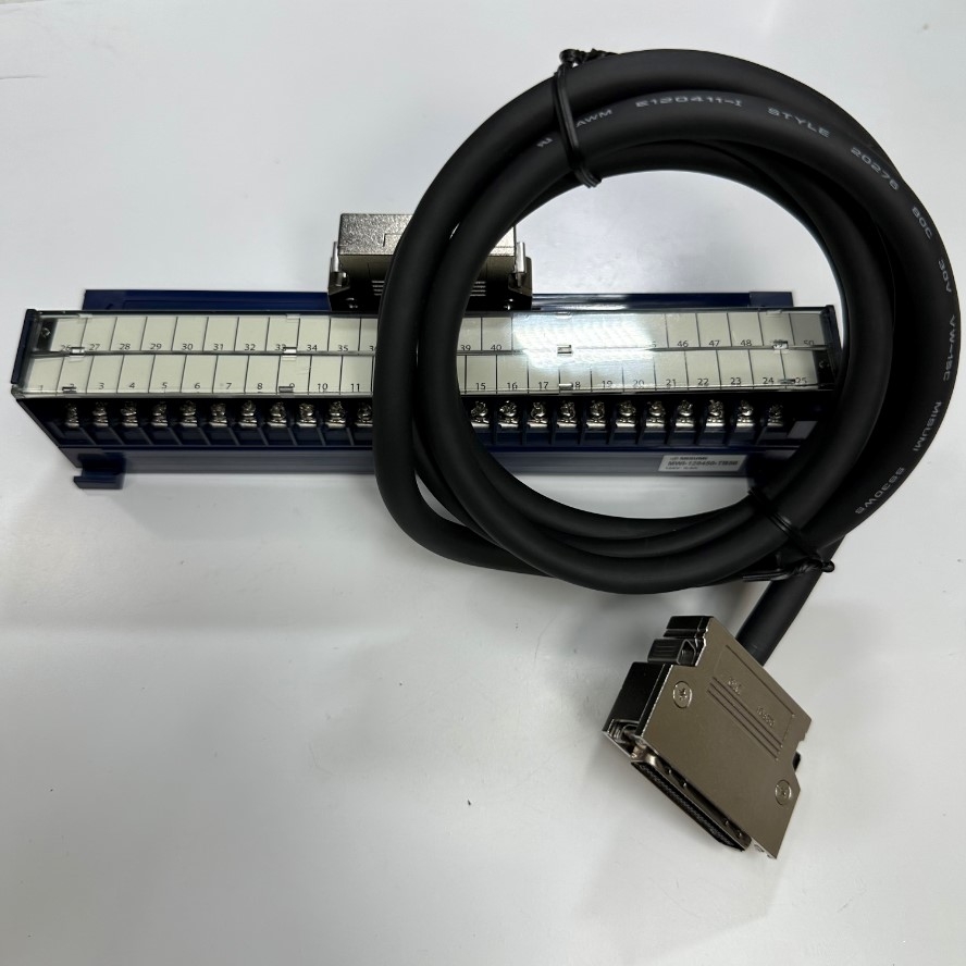 Bộ Cầu Đấu MISUMI MWI-128450-TB50 + Cable 1.5M 5ft MISUMI MWS-MDR50-HT50 MDR 50 Pin Male to Male For Servo Drive I/O Signal Interface Terminal Block