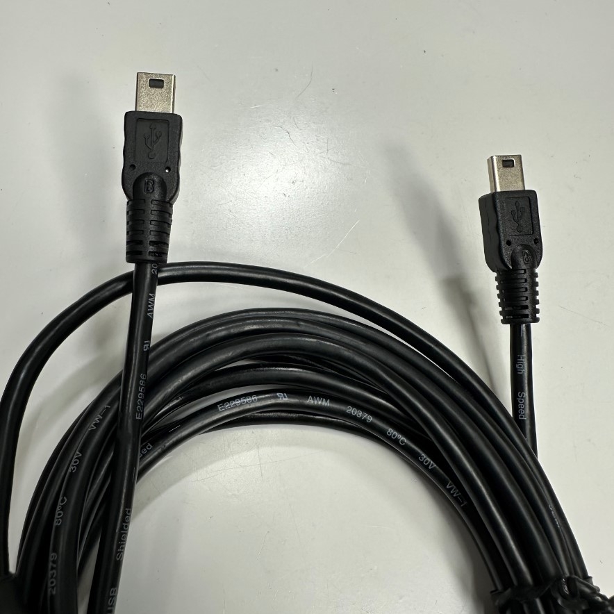 Cáp 2.5M 8.3ft USB 2.0 Mini-B Male to Mini-B Male USB Data Cable