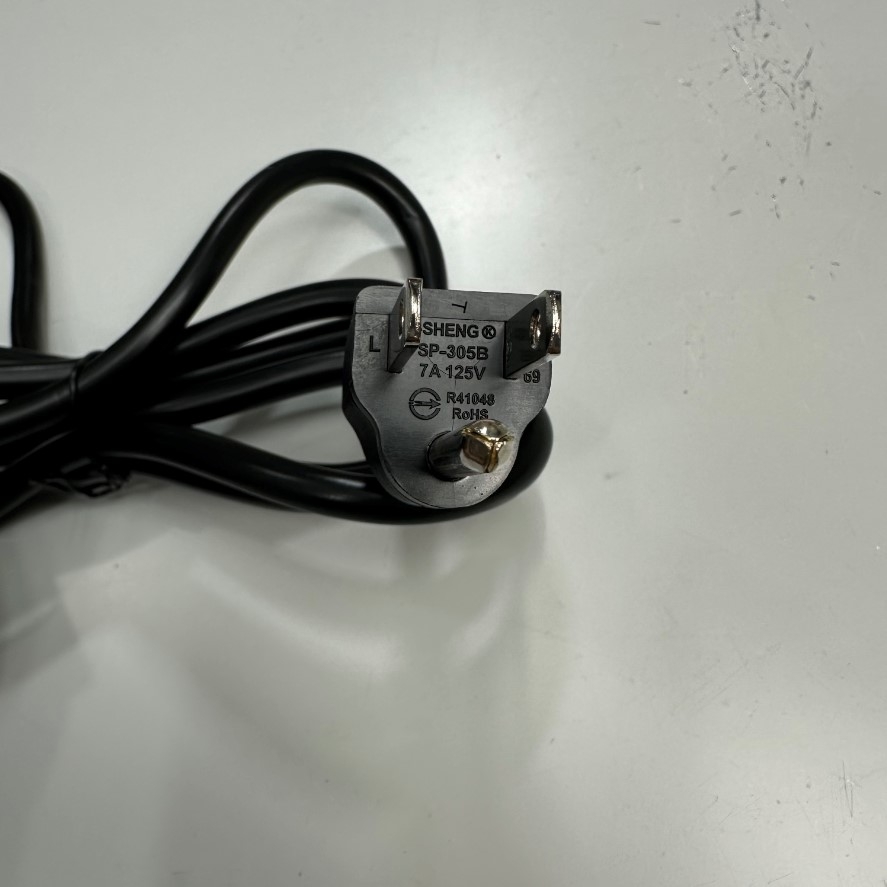 Dây Nguồn 1.5M 5ft I-Sheng IS-14N SP-305B AC Power Cord NEMA 5-15P to C13 7A 125V 18AWG 3x0.75mm² Cable For Computer, Industrial Power Cable