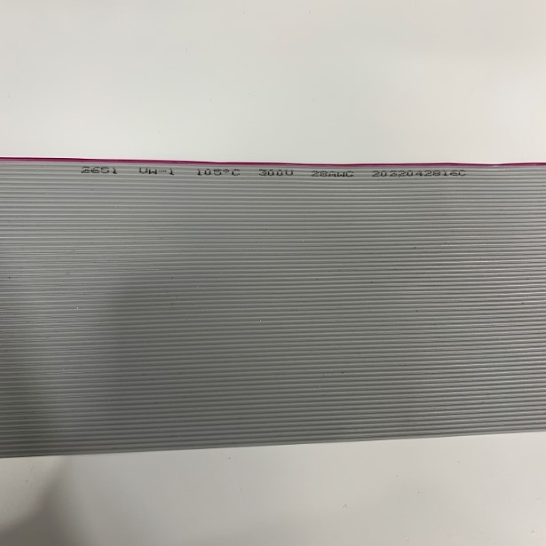 Cáp 64 Pin Flat Ribbon Cable 1.27mm Pitch 64 Way Unscreened 81.3mm Width 28AWG 300V Length 25M