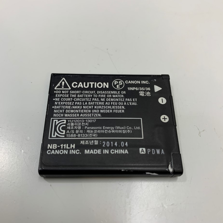 Pin Máy Ảnh Canon Battery NB-11L 3.6V 800mAh 2.9Wh For Canon Powershot ELPH 180, ELPH 190 IS, 150 IS, ELPH 340 HS, A4000 IS, SX400 IS, ELPH 170 IS, ELPH 160, SX410 IS, SX420 IS, ELPH 350 HS, ELPH 360 Hàng ORG Theo Thiết Bị Đã Qua Sử Dụng