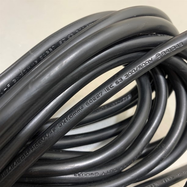 Dây Nguồn QUEEN PUO QP-006 QP-007 European Schuko Power Cord CEE 7/7 to IEC320 C13 10A 250V 3x1.0mm² H05VV-F Cable OD 7.1mm Length 5M For Tủ Điện Công Nghiệp