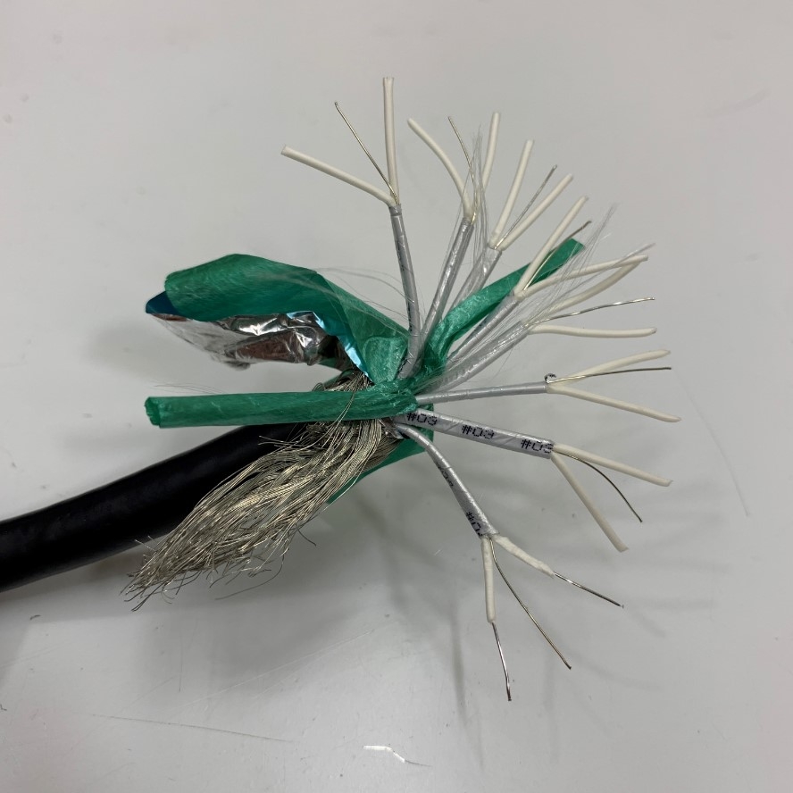 Cáp Điều Khiển Dài 4M 13ft 16 Core x 0.5mm Cable Shielded AMPHENOL 8 PAIR 26AWG 80°C 300V OD 9.0mm up to 10GHz For Lan Network, Camera industrial, Encoder, Robot, Cable