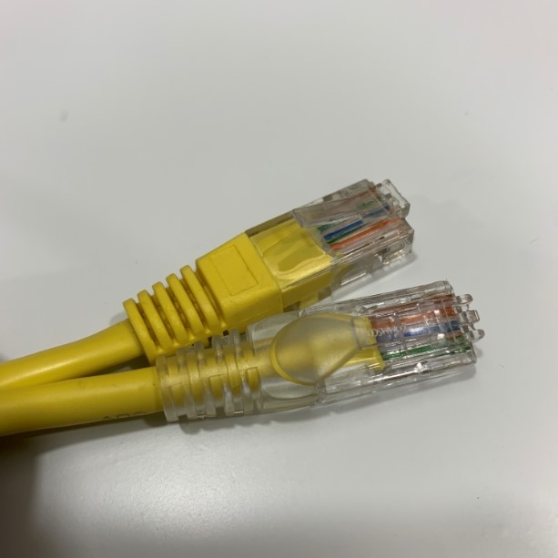 Dây Nhẩy Chuẩn Chéo Yellow 2 Meter U/UTP CAT5E Patch Cable Cross With RJ45 Connectors