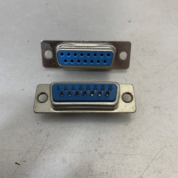 Rắc Hàn Cổng DSUB DB-15-SS 15 Pin Female D-Sub 2 Row Chassis Mount Solder Connector Plug DB15 Connector Và Vỏ Ốp