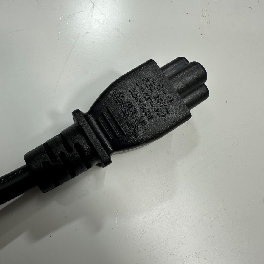 Dây Nguồn 1M 3.3ft Longwell LP-45 LS-18 AC Power Cord NEMA 5-15P to C5 10A - 2.5A 250V 18AWG 3x0.75mm² Cable For Computer Laptop, Industrial Power Cord