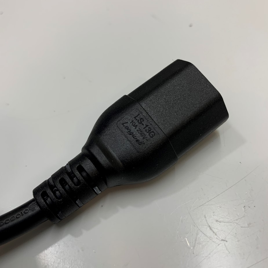 Dây Nguồn Longwell LP-34AN LS-13G AC Power Cord Europe Plug Schuko CEE 7/7 to IEC320 C13 10A 250V 3x0.75mm² H05VV-F Cable OD 6.9mm Length 1.8M