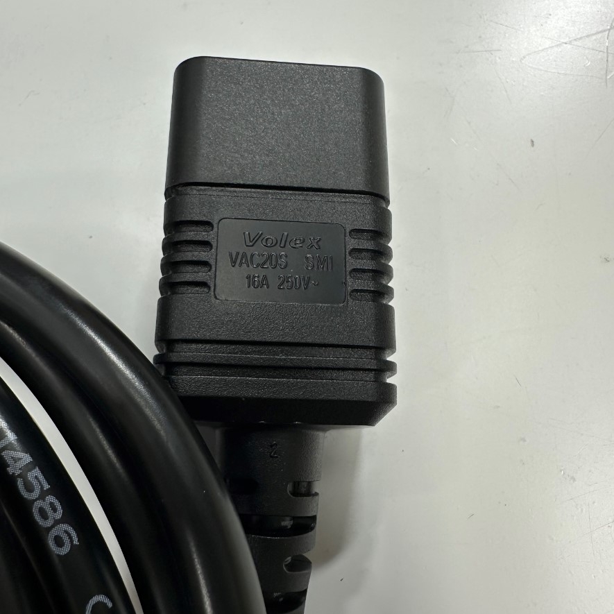 Dây Nguồn 2.7M 9ft Volex VSC19 VAC20S AC Power Cord IEC320 C19 to C20 16A 250V 14AWG 3x1.5mm² Cable For PDU UPS witch Server Computer
