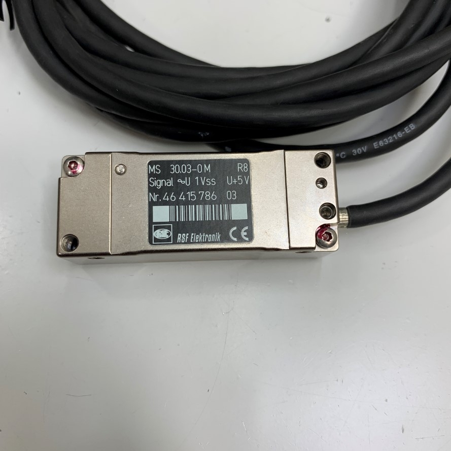Bộ Mã Hóa Tuyến Tính Đầu Đọc RSF Elektronik MS 30.03-0M Nr.46415786 03 Linear Encoder Scale Sinusoidal Voltage Signal Cable D-Sub 15Pin Male Dài 3M Hàng Original Theo Thiết Bị Đã Qua Sử Dụng