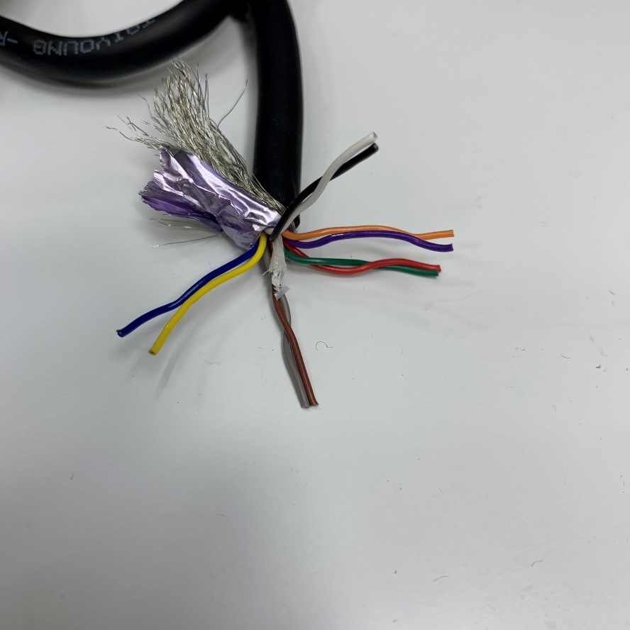 Cáp 0.4M 1.3ft Connector Suntone SM10-SP10S-M 10 Pin Female to 10 Core Open End For Encoder Servo Drive Motor Mitsubishi, Yaskawa Cable