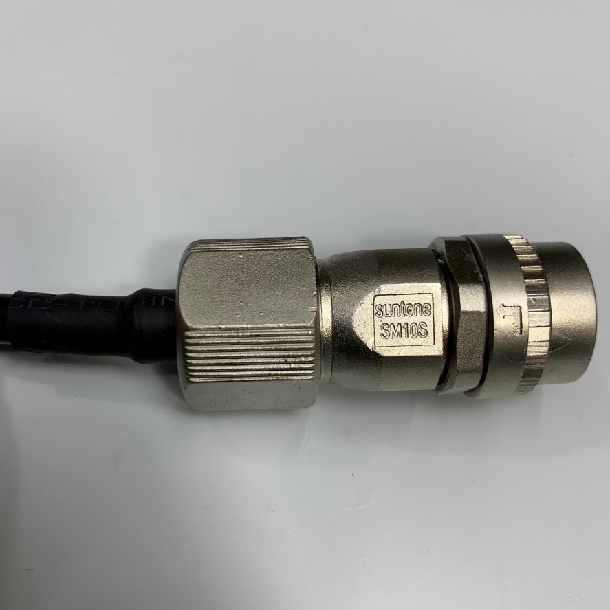 Cáp 0.3M 1ft Connector Suntone SM10-SP2S-M 2 Pin Female to 2 Core Open End For Servo Motor Brake Power Cable Mitsubishi, Yaskawa