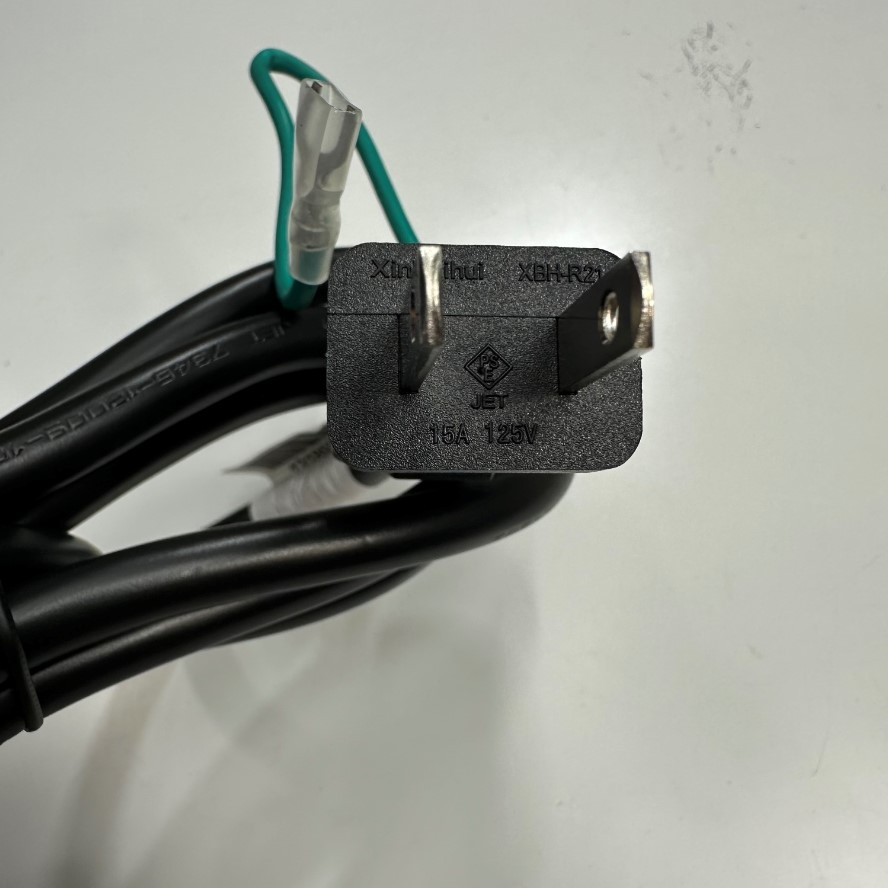 Dây Nguồn 1.5M 5ft XINBAIHUI XBH-R21 XBH-C13 Japan AC Power Cord with Ground JIS8303 to C13 15A 125V 14AWG 3x2.0mm² Cable PSE Ground