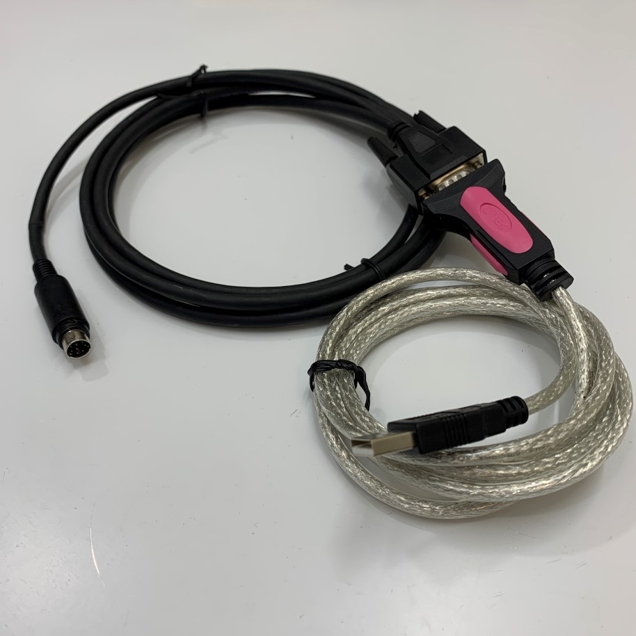 Cáp USBACAB230 10Ft Dài 3M Comunication Shielded USB-DVP Delta DVP EH ES EC EX SS Series PLC Programming Cable