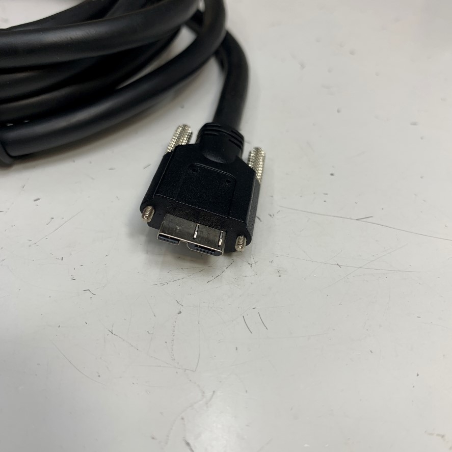Cáp 2.5M 8.3ft MV-ACC-01-1201 Cable HIKROBOT USB 3.0 Type A to Micro B Male With Screw Locking Cable E252840 28AWG 80°C 30V OD 7.3mm For Industrial Hikrobot Machine Vision, Microscope Digital Camera USB3.0