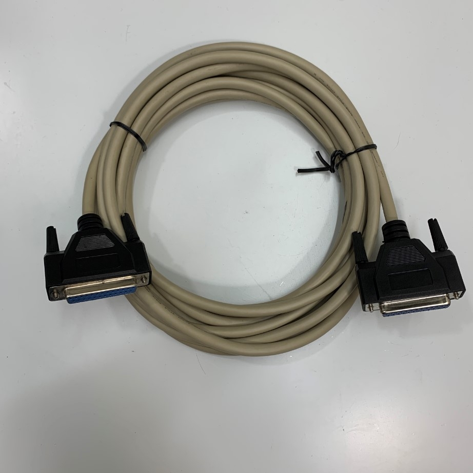 Cáp D-Sub 25 Pin DB25 Female to Female Cable Straight Through 17Ft Dài 5M Shielded Có Chống Nhiễu For Industrial Cable Laser Marking Machine Controller