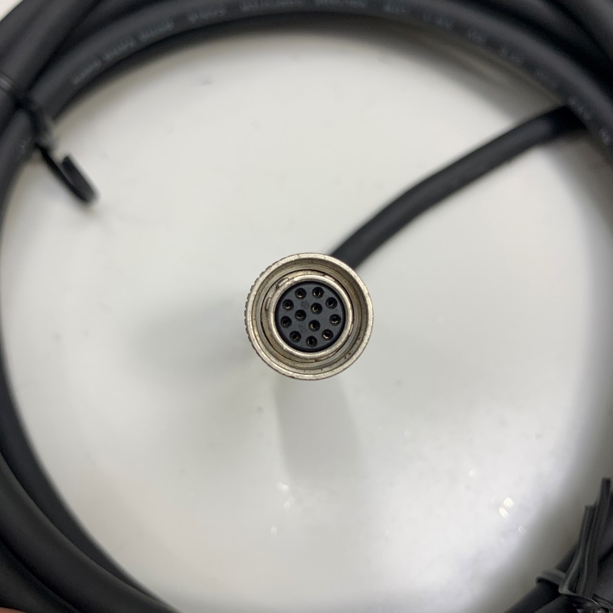 Cáp 5M 17ft Cable Power I/O Trigger Hirose 12 Pin Female HR10A-10P-12S(73) to Hirose 12 Pin Male HR10A-10P-12P(73) For Industrial Basler GIGE AVT Camera Sony CCD