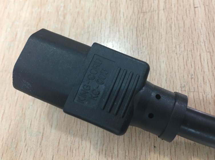 Dây Nguồn King-Cord E318430 KC-003 KC-001 E318430  NEMA 5-15P to C13 AC Power Cord 15A 125V 3x2.08mm 14AWG Length 1.8M