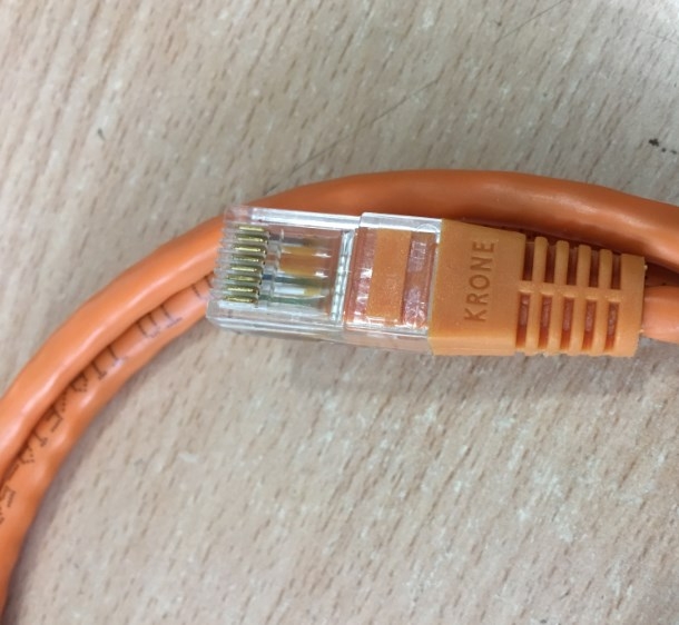 Dây Nhẩy Original Patch Cord Lan Network ADC Krone 6451 5 097-10 Cat5e UTP 8 Wire Full Straight-Through Cable Orange Supports 10/100/1000 Ethernet Length 1M