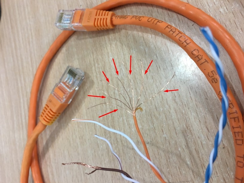 Dây Nhẩy Original Patch Cord Lan Network ADC Krone 6451 5 097-30 Cat5e UTP 8 Wire Full Straight-Through Cable Orange Supports 10/100/1000 Ethernet Length 3M