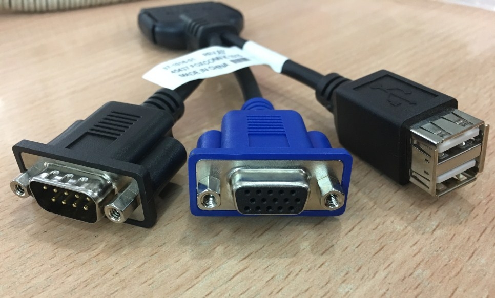 Cáp Cisco 37-1016-01 KVM Server USB VGA Serial DB9 RS232 Dongle Cable Adapter N20-BKVM