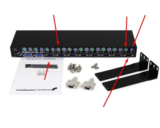 Cáp Điều Khiển KVM Switch Cable 3 in 1 PS2 Male to Male Keyboar Mouse and VGA Male to Female For KVM Switch Smart View Pro or KVM Switch Length 1.8M
