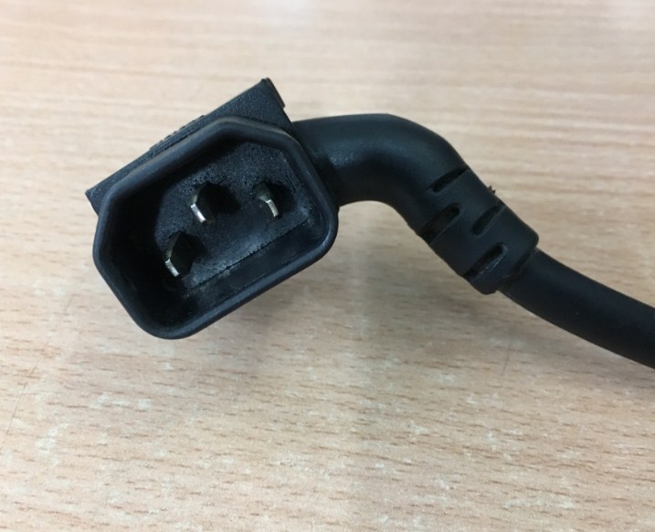 Dây Nguồn C14 Left Angle to C13 13A 250V 3x1.31mm 16AWG AC Power Cord CHING CHENG EL-701 EL-735 Chữ L Ngóc 90 Độ Vuông Sang Góc Trái C14 Length 2.5M