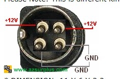 Adapter 12V 5A 60W LITEON PA-1600-01C-ROHS Connector 4Pin Mini Din 10mm