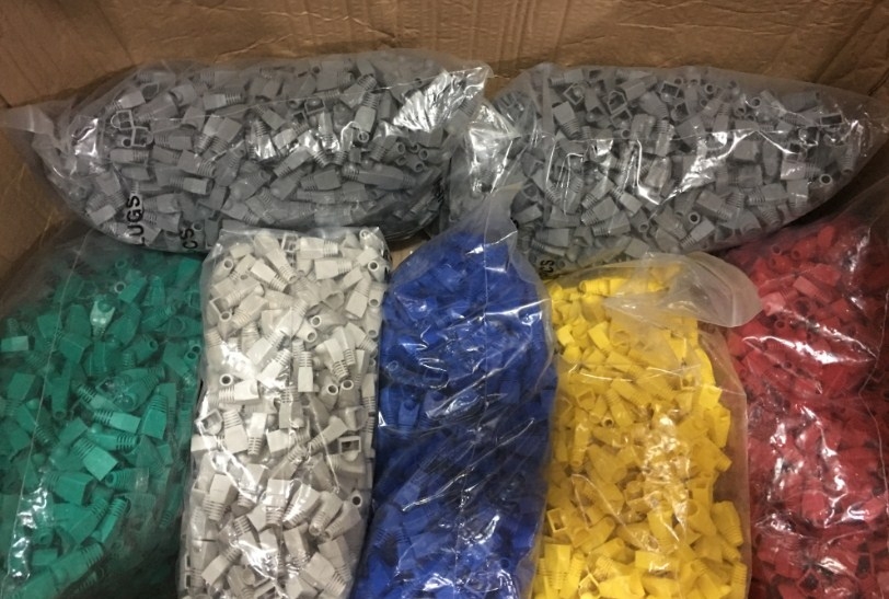 Đầu Boot color chụp dây mạng cat5/cat6 RJ45 Rubber Boot Packs For Network / Patch Cables (100PCS) GREEN