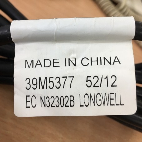 Dây Nguồn Máy Chủ IBM HP DELL LENOVO Server LONGWELL LS-60 LS-14 39M5377 AC Power Cord IEC60320 IEC C13 to IEC C14 10A 250V 3x1.04mm 17AWG Length 2.5M