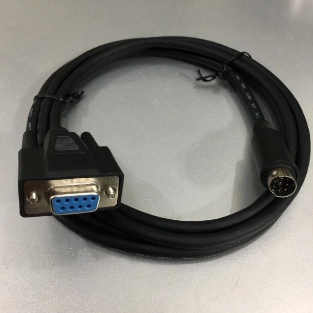 Cáp Lập Trình HMI Samkoon SK Series Với PLC Mitsubishi Melsec FXxn Series Terminal is MD8M Connection Cable RS422 Mini Din 8 Pin to DB9 Female Dài 1.8M Có Chống Nhiễu Shielded