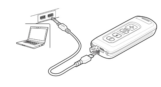 Cáp Zebra 25-124330-01R Micro USB to USB Cable 0.5M For Máy Kiểm Kho Zebra TC58  Single Slot Cradle Communication