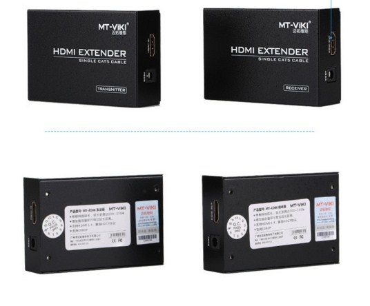 Bộ Chuyển Tín Hiệu HDMI Qua Switch & Cáp Mạng MT-VIKI MT-ED06 + MT-ED06-B HDMI EXTENDER 1 Ra 2 100M