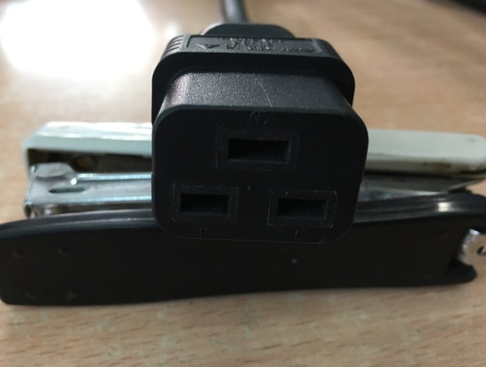 Dây Nguồn 3 Chấu 2 Chân Dẹt 1 Tròn Hãng E-JUN 16A 250V 3X2.08mm 14 AWG NEMA 5-15P To C19 Power Cord Length 3M