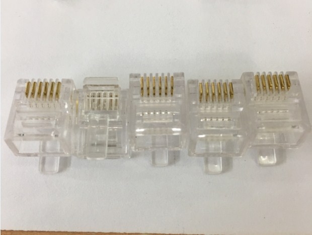 Đầu Bấm RJ12 6Pin Connector 6P6C Modular Cable Head Plug Gold Plated 50pcs/Lot