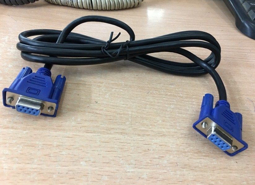 Cáp DB9 Female to DB9 Female Null Modem Cable Full Handshaking Agilent RS232-61601 Length 1.8M