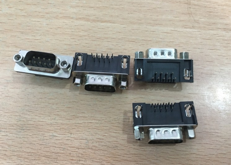 Rắc Hàn RS232 Com Trên Bo Mạch Serial Port Connector RS232 DR9 9-Pin Adapter Male