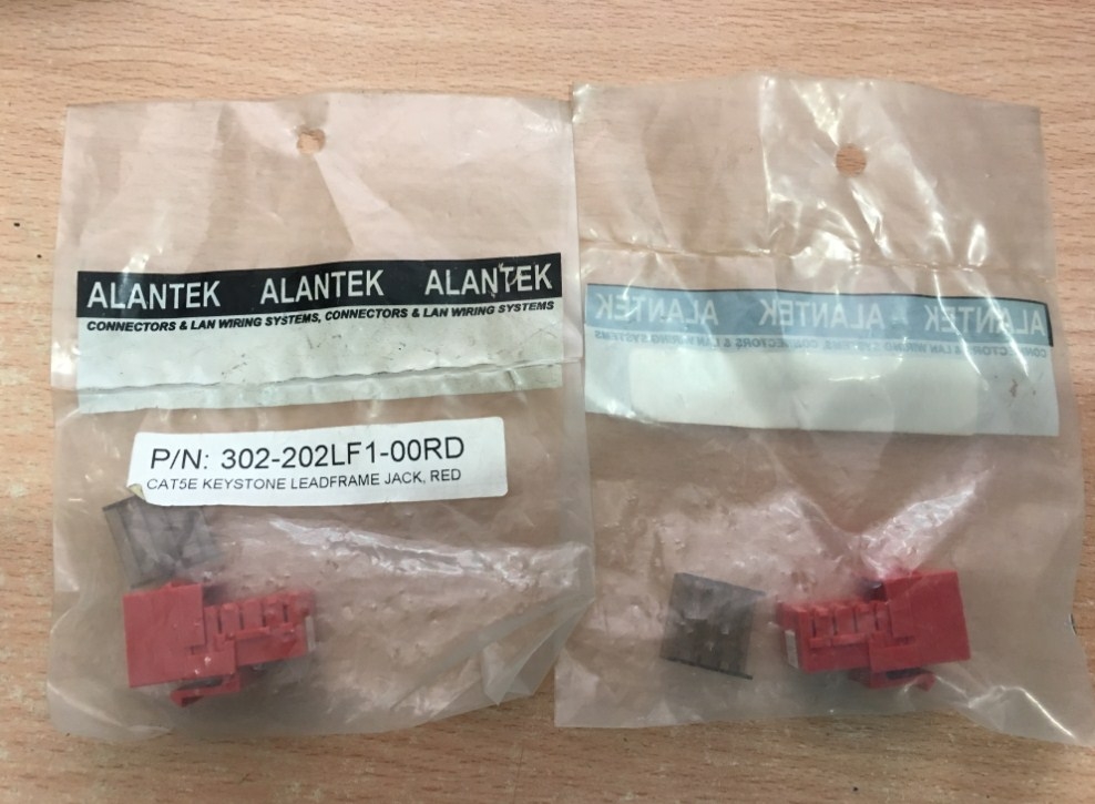 Nhân Mạng Alantek Cat5e 302-202LF1-00RD MODULAR JACK RJ45 CAT5E RED Keystone