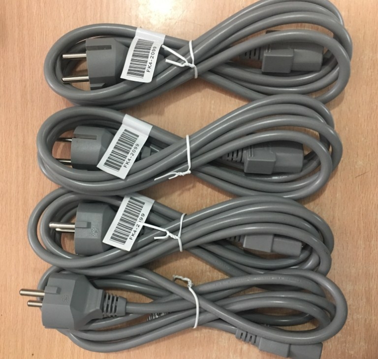 Dây Nguồn Chính Hãng Longwell LP-34A LS-13 FK4-2099 AC Power Cord Schuko CEE7 Euro Plug to IEC320 C13 16A 10A 250V 18AWG 3x0.75mm Grey Length 2M