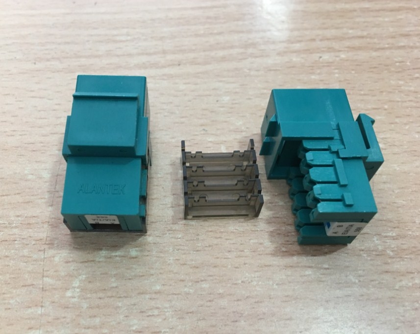 Nhân Mạng Alantek Cat5e 302-202LF1-00BU MODULAR JACK RJ45 CAT5E Light Blue Keystone