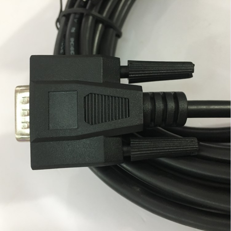 Cáp Máy In Vẽ Cắt Công Nghiệp May Mặc PORTROIT TW-1800P DB9 Male to DB9 Female Serial Printer Cable RS232 PVC Black Length 7M