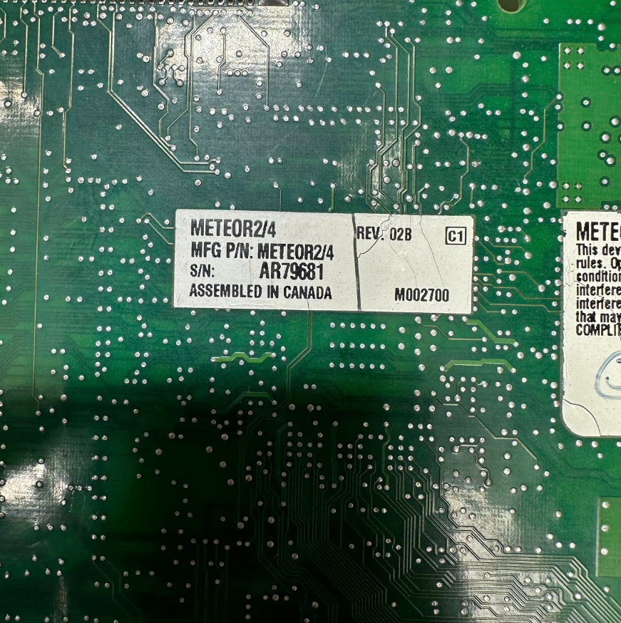 MATROX METEOR2/4 Meteor_II 750-02 REV.A Hàng Theo Thiết Bị Đã Qua Sử Dụng