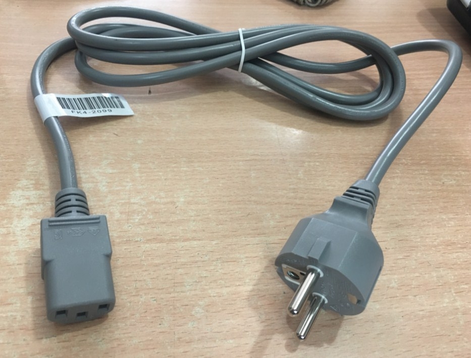 Dây Nguồn Chính Hãng Longwell LP-34A LS-13 FK4-2099 AC Power Cord Schuko CEE7 Euro Plug to IEC320 C13 16A 10A 250V 18AWG 3x0.75mm Grey Length 2M