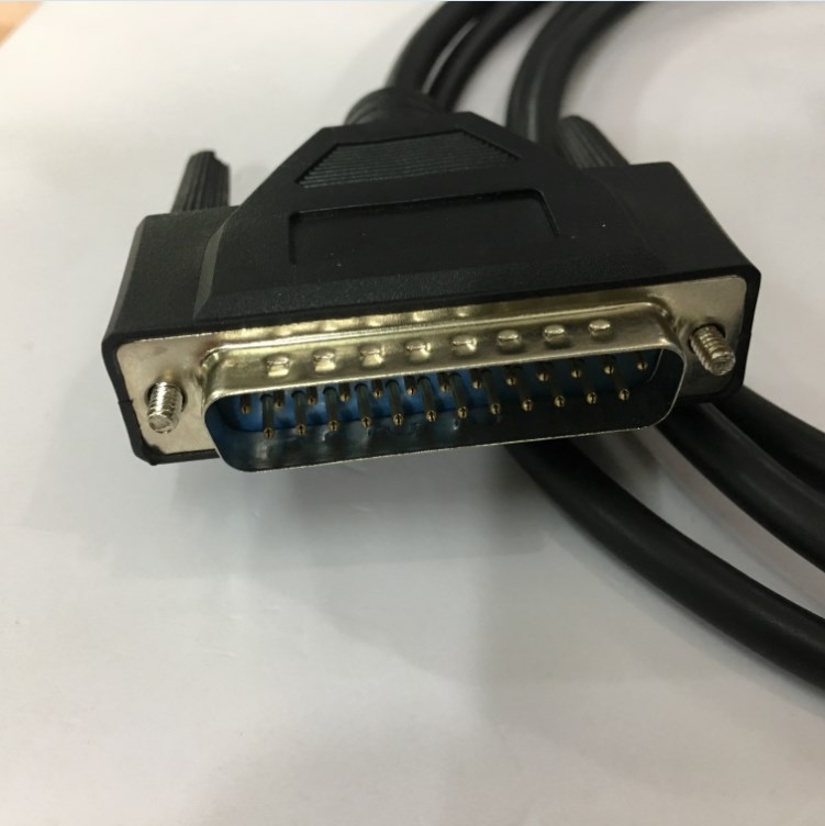 Cáp Máy In Hóa Đơn Tính Tiền Nhà Hàng Siêu Thị Hãng Cổng RS232 DB25 Male to DB9 Female For Printer EPSON TM-U295 TM-T88 TM-T88V Cable Black Length 1.8M