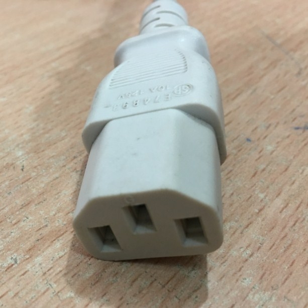 Dây Nguồn  TA SHING TA-3 TA-5 E74893 NEMA 5-15P to C13 AC Power Cord 7A 125V 3X0.75mm 18AWG Grey Length 1.8M