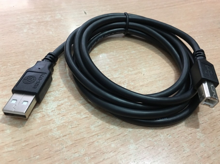 Cáp Máy In USB 2.0 A Male to B Male Printer Cable Original HP 8121-1771 Black Length 1.5M